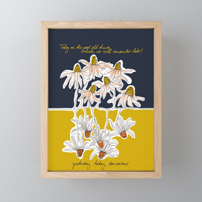 How time goes by - coneflower Mini Art Print Gallery Image 1