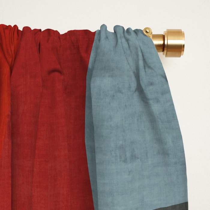 MCM Abstract Red Beige II Window Curtain Gallery Image 2