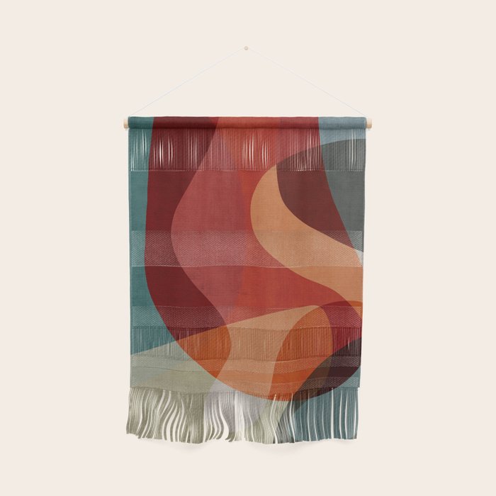 MCM Abstract Red Beige II Wall Hanging Gallery Image 1