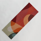 MCM Abstract Red Beige II Yoga Mat Gallery Image 1