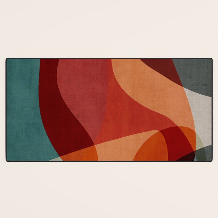 MCM Abstract Red Beige II Desk Mat Gallery Image 3