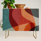 MCM Abstract Red Beige II Credenza Gallery Image 1