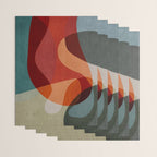 MCM Abstract Red Beige II Wrapping Paper Gallery Image 3