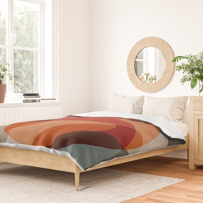 MCM Abstract Red Beige II Duvet Cover Gallery Image 2