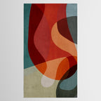 MCM Abstract Red Beige II Tablecloth Gallery Image 2