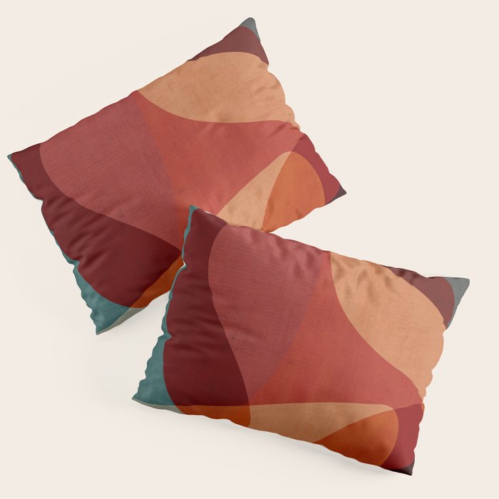 MCM Abstract Red Beige II Pillow Sham Gallery Image 3