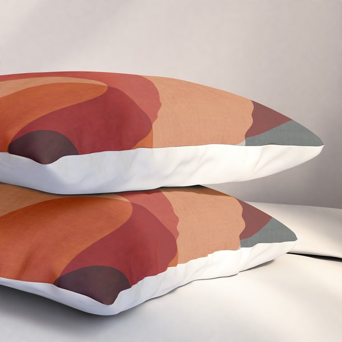 MCM Abstract Red Beige II Pillow Sham Gallery Image 3