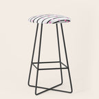 Blush pink black watercolor modern stripes polka dots Stool Gallery Image 1