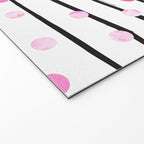 Blush pink black watercolor modern stripes polka dots Welcome Mat Gallery Image 2