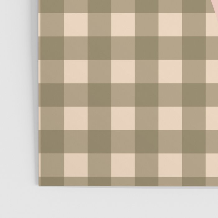 Gingham Plaid Olive Vintage Green Poster Gallery Image 3