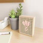 Gingham Plaid Olive Vintage Green Mini Art Print Gallery Image 2