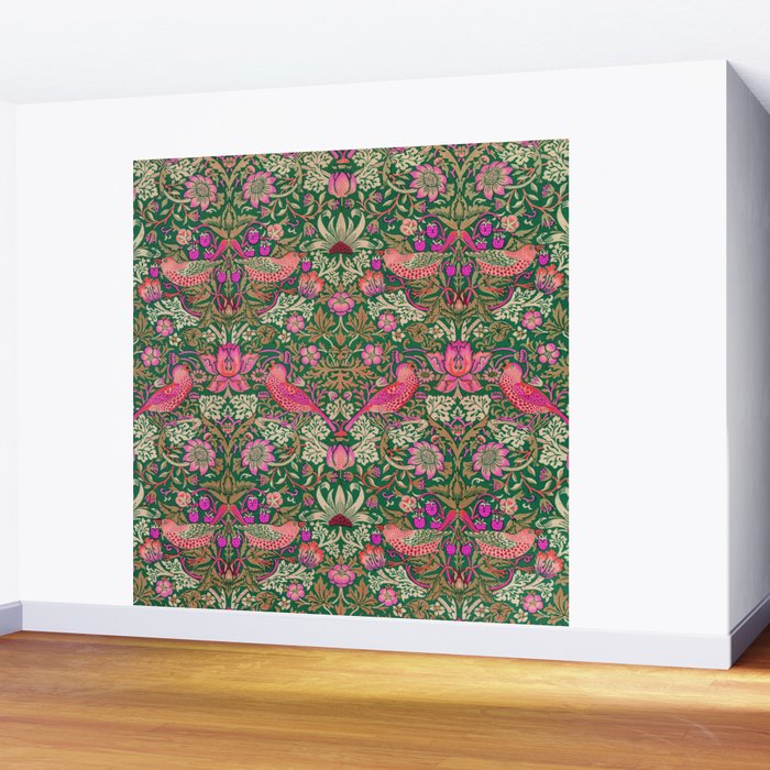 William Morris "Strawberry Thief" 7. Wall Mural Gallery Image 2