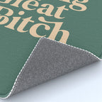 YOUâRE DOING GREAT BITCH vintage green cream Rug Gallery Image 4