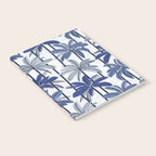 Retro Palm Springs vibes // white background highball indigo electric and pastel blue palm trees oxford navy blue lines Notebook Gallery Image 2