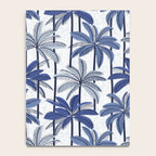 Retro Palm Springs vibes // white background highball indigo electric and pastel blue palm trees oxford navy blue lines Notebook Gallery Image 4