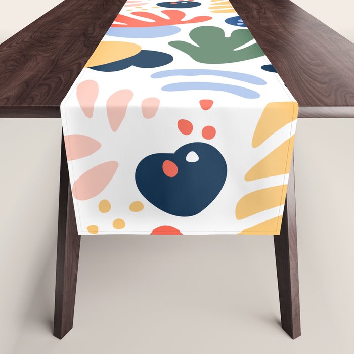 Abstract organic nature art pattern Table Runner Gallery Image 1