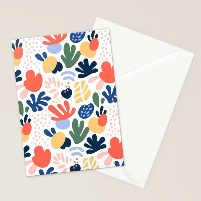 Abstract organic nature art pattern Stationery Card Gallery Image 2