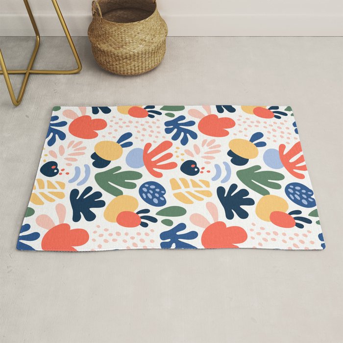 Abstract organic nature art pattern Rug Gallery Image 1