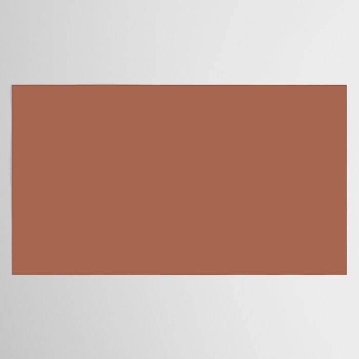 Muted Auburn Terracotta Clay Solid  Tablecloth Gallery Image 2