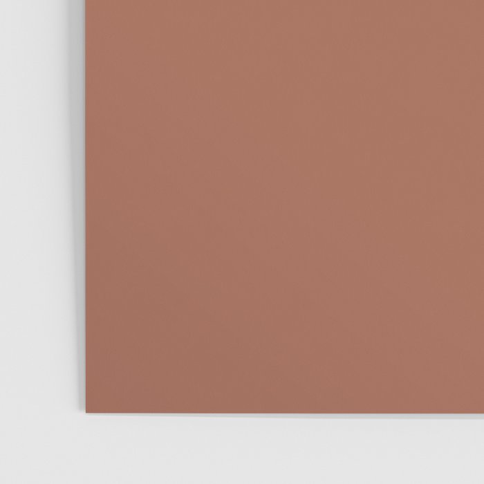 Muted Auburn Terracotta Clay Solid  Poster Gallery Image 3