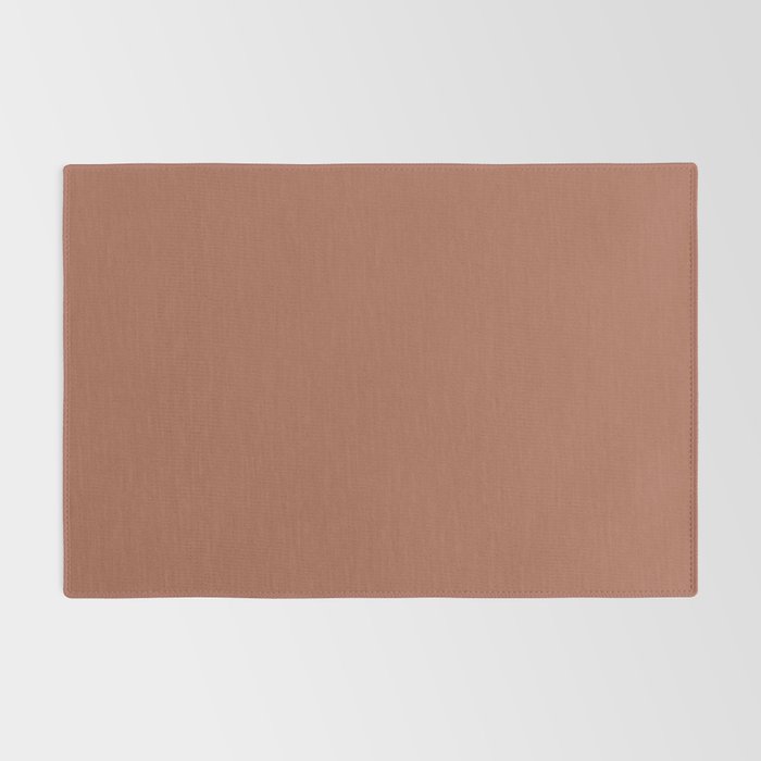 Muted Auburn Terracotta Clay Solid  Rug Gallery Image 2