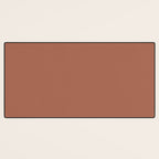 Muted Auburn Terracotta Clay Solid  Desk Mat Gallery Image 3