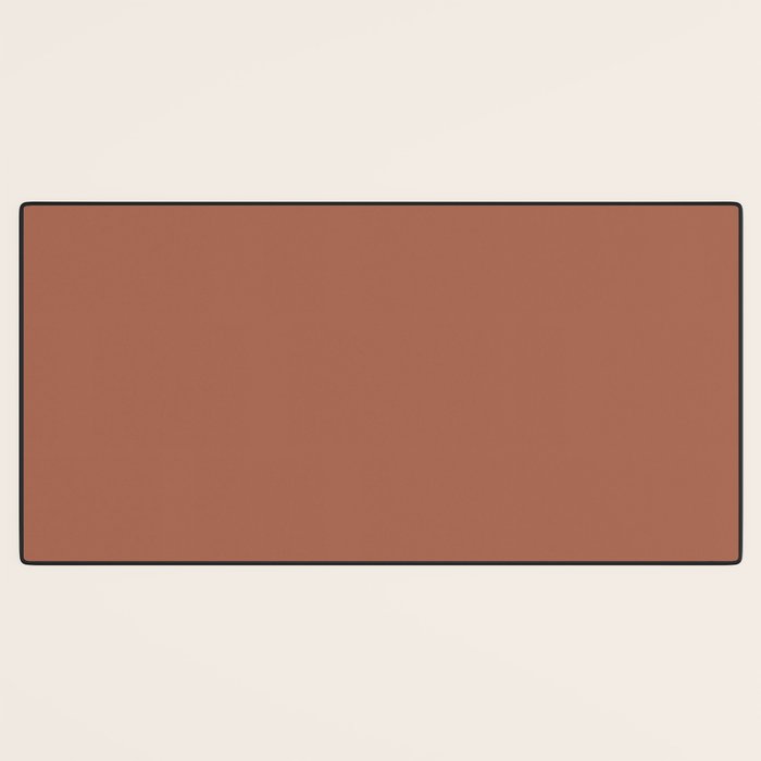 Muted Auburn Terracotta Clay Solid  Desk Mat Gallery Image 3