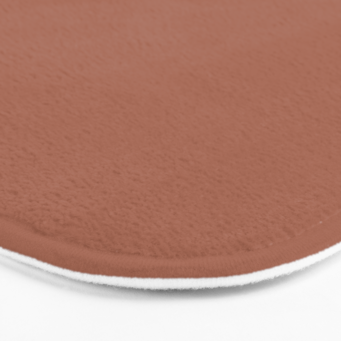 Muted Auburn Terracotta Clay Solid  Bath Mat Gallery Image 3