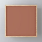 Muted Auburn Terracotta Clay Solid  Mini Art Print Gallery Image 1