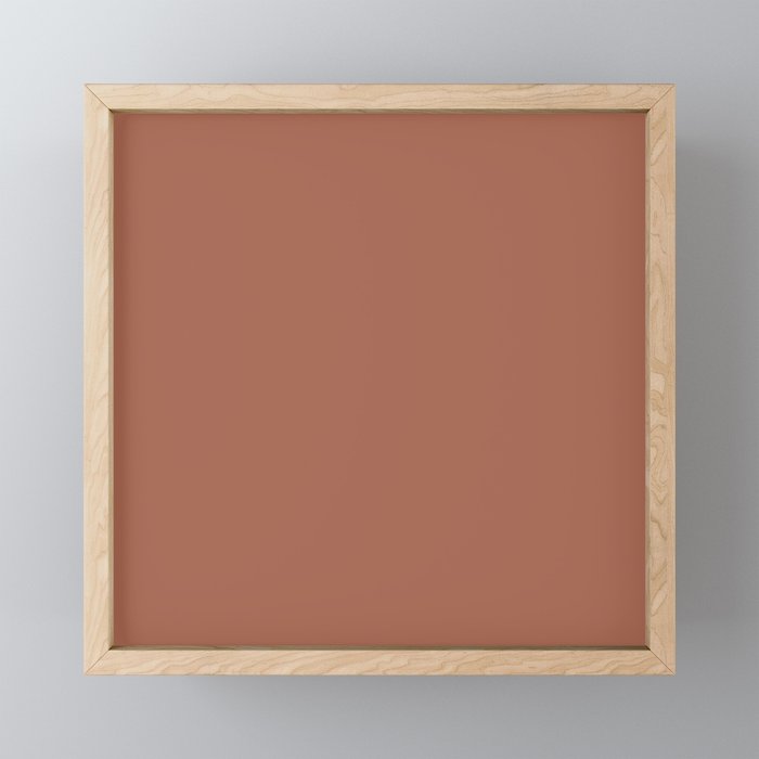 Muted Auburn Terracotta Clay Solid  Mini Art Print Gallery Image 1