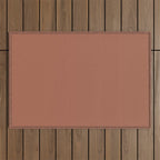 Muted Auburn Terracotta Clay Solid  Outdoor Rug Gallery Image 1
