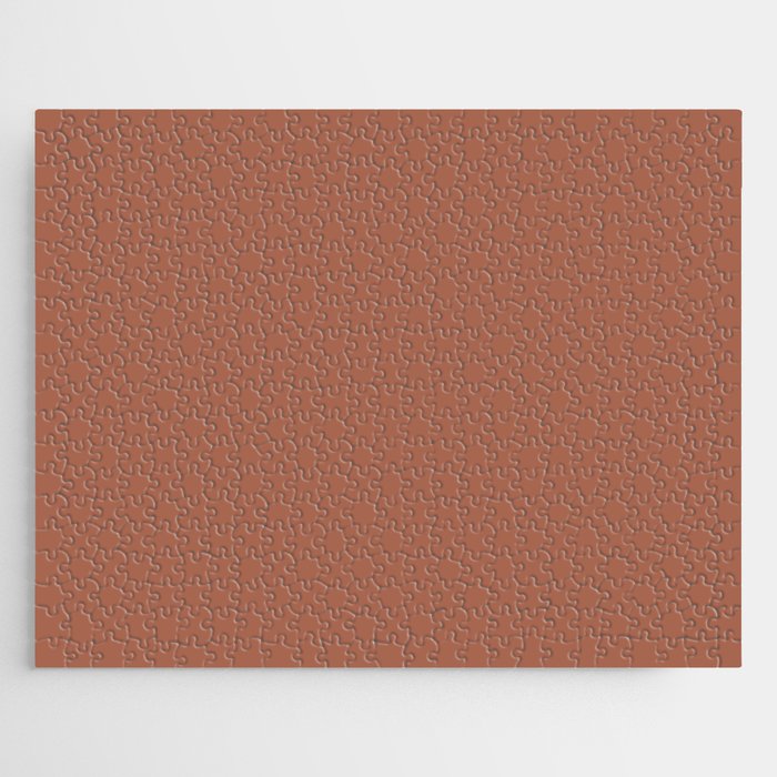 Muted Auburn Terracotta Clay Solid  Jigsaw Puzzle Gallery Image 1