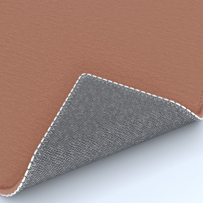Muted Auburn Terracotta Clay Solid  Rug Gallery Image 4