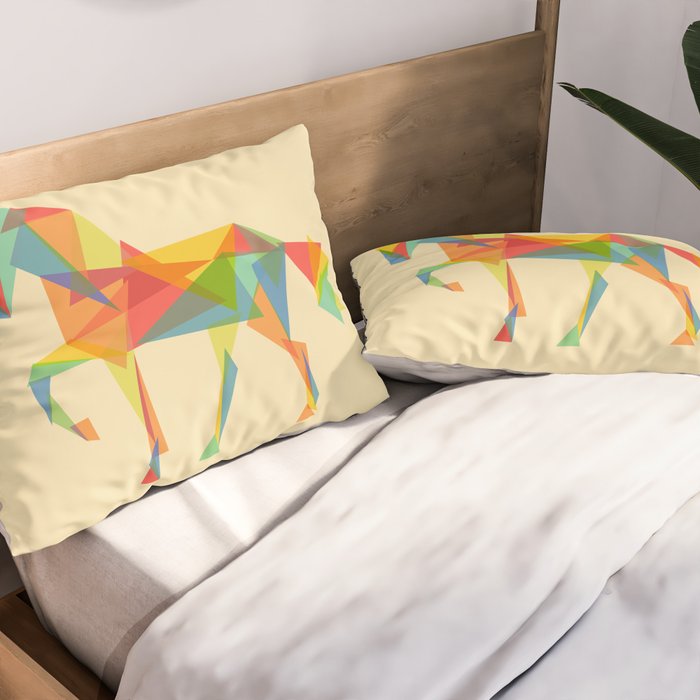 Fractal Geometric Unicorn Pillow Sham Gallery Image 2
