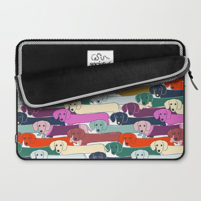 colored doggie pattern Laptop Sleeve Gallery Image 2