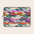 colored doggie pattern Laptop Sleeve Gallery Image 1