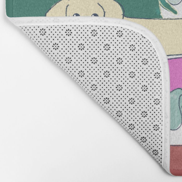 colored doggie pattern Bath Mat Gallery Image 2