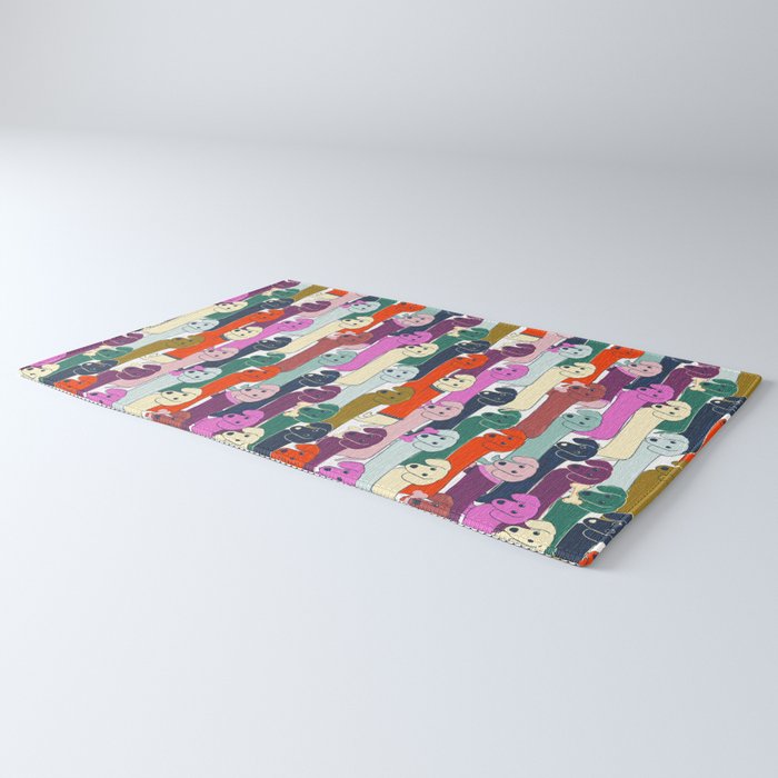 colored doggie pattern Rug Gallery Image 3
