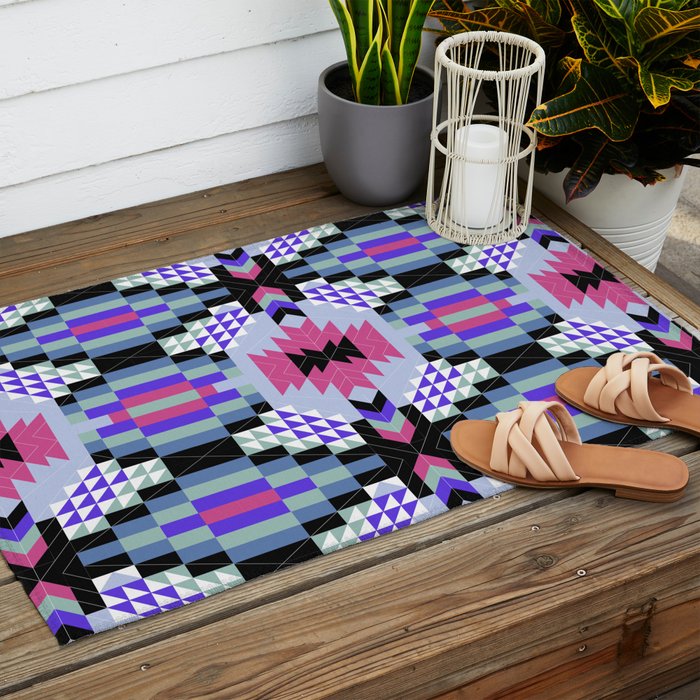 MP Tribal geometric A Outdoor Rug Gallery Image 2