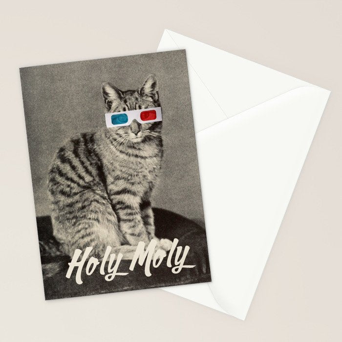Holy Moly cat Stationery Card Gallery Image 2