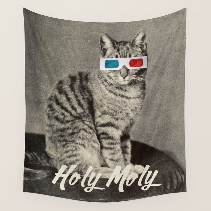 Holy Moly cat Wall Tapestry Gallery Image 4