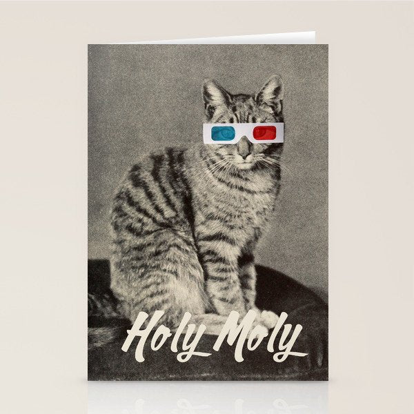 Holy Moly cat Stationery Card Gallery Image 1