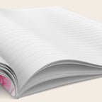 Pink banana leaves tropical pattern on white Notebook Gallery Image 2