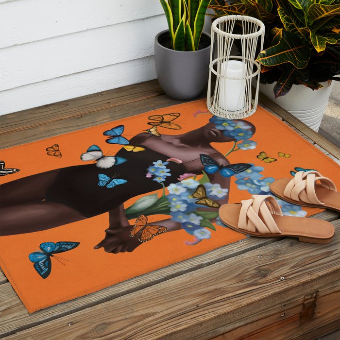 Blooming in Flight 2 Outdoor Rug Gallery Image 2