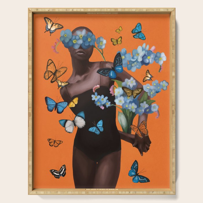 Blooming in Flight 2 Serving Tray Gallery Image 1