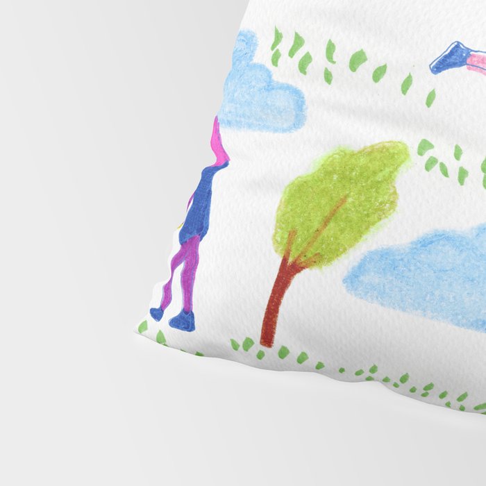 Let's Play Tennis in White & Blue Pillow Sham Gallery Image 4