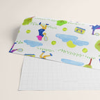 Let's Play Tennis in White & Blue Wrapping Paper Gallery Image 2