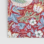 William Morris Strawberry Thief Detail Burgundy Red Poster Gallery Image 3