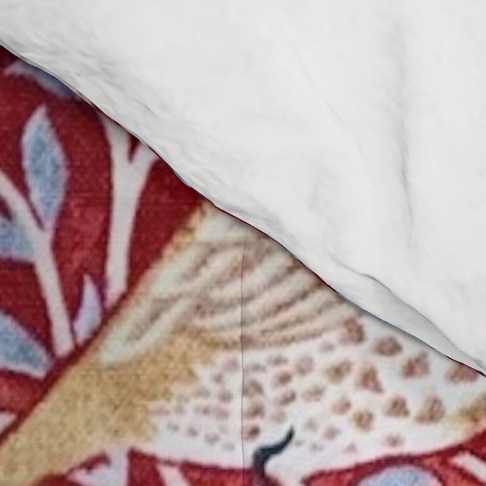 William Morris Strawberry Thief Detail Burgundy Red Comforter Gallery Image 4