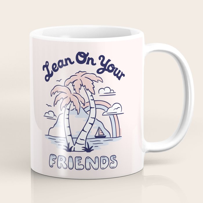 LEAN ON YOUR FRIENDS (BLUE/PINK) Coffee Mug Gallery Image 1